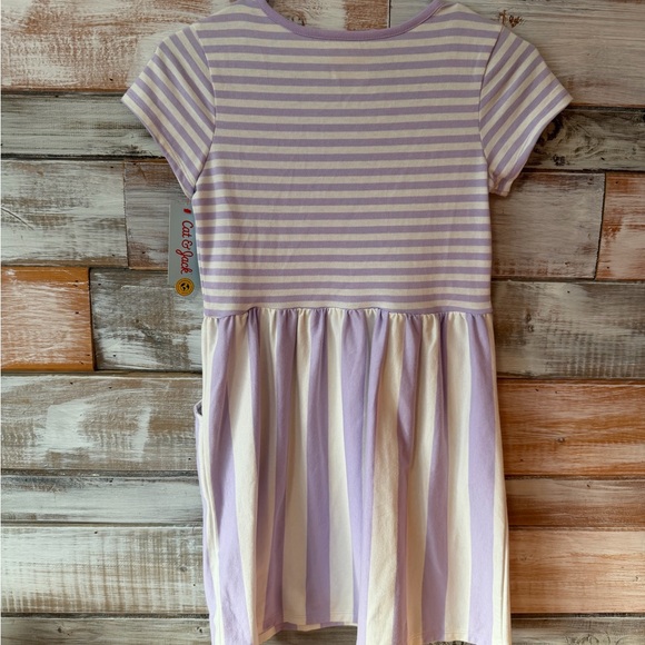Cat & Jack Lavender Striped Dress - Picture 3 of 3